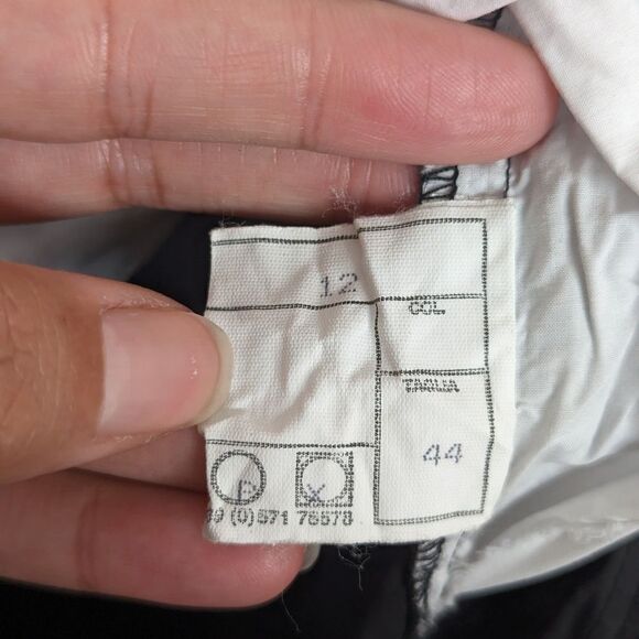 Nuovo Borgo Wide Leg Oversized Sleeveless Belted Jumpsuit Black White IT44 US 10 - Picture 11 of 12